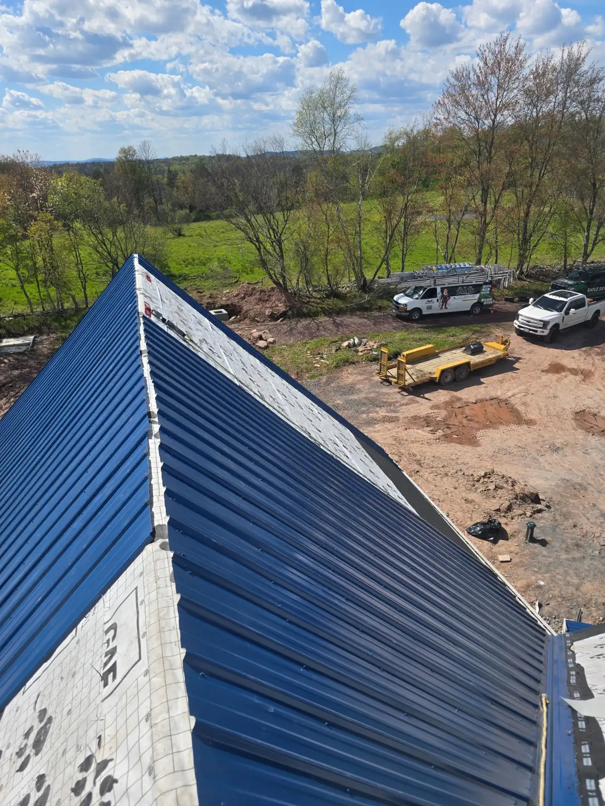 Metal roof after replacement by Eagle Sky Solutions